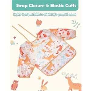 Baby Bibs for Boys Girls - Long Sleeve Bib, Waterproof Toddler Bibs 0-24 Months